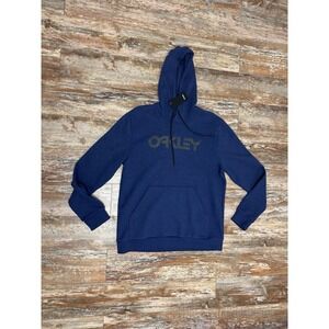 Mens Oakley Blue Bold Logo Hoodie Size Large New With Tags Spellout